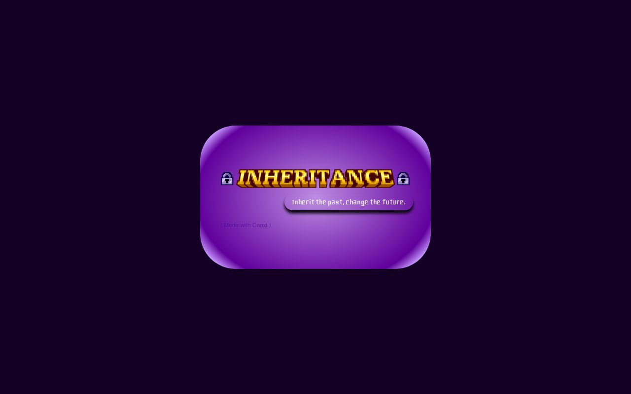 Carrd profile picture for @inheritance